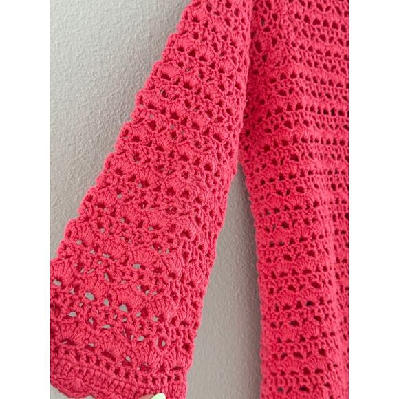 Vintage Liz Claiborne Pink Crotchet Sweater - Picture 6 of 6